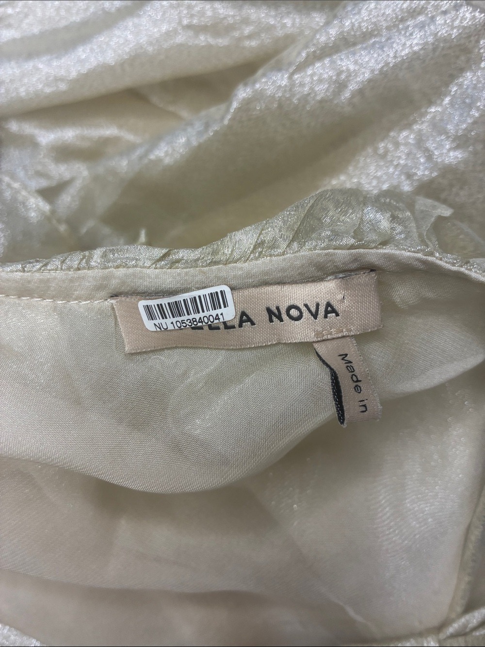 Stella Nova Sunniva Tiered Maxi Dress Yellow Metallic Strappy Anthropologie S/M - Picture 10 of 11